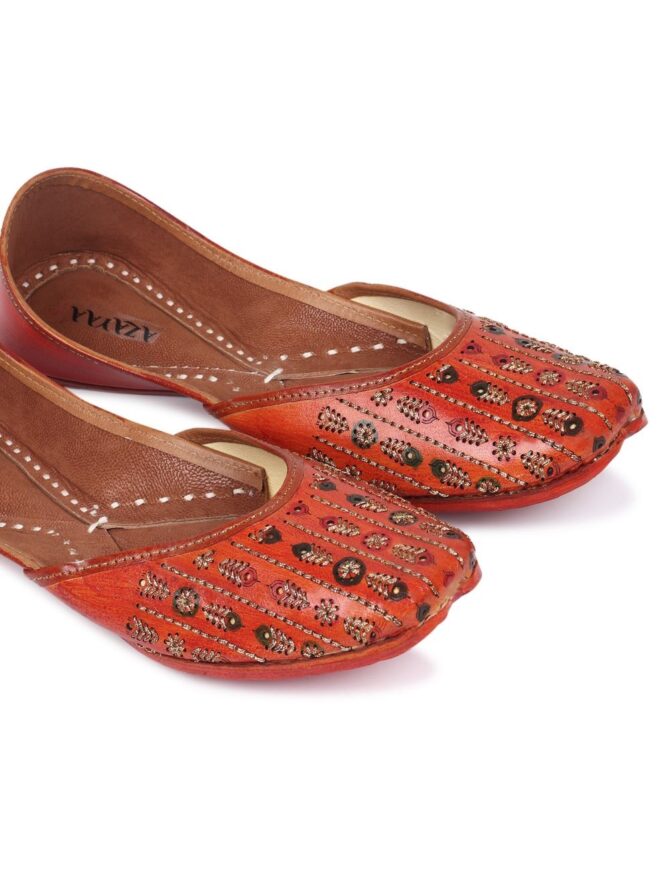 Creamy Hues Juttis – Embroidery Footwear for Women